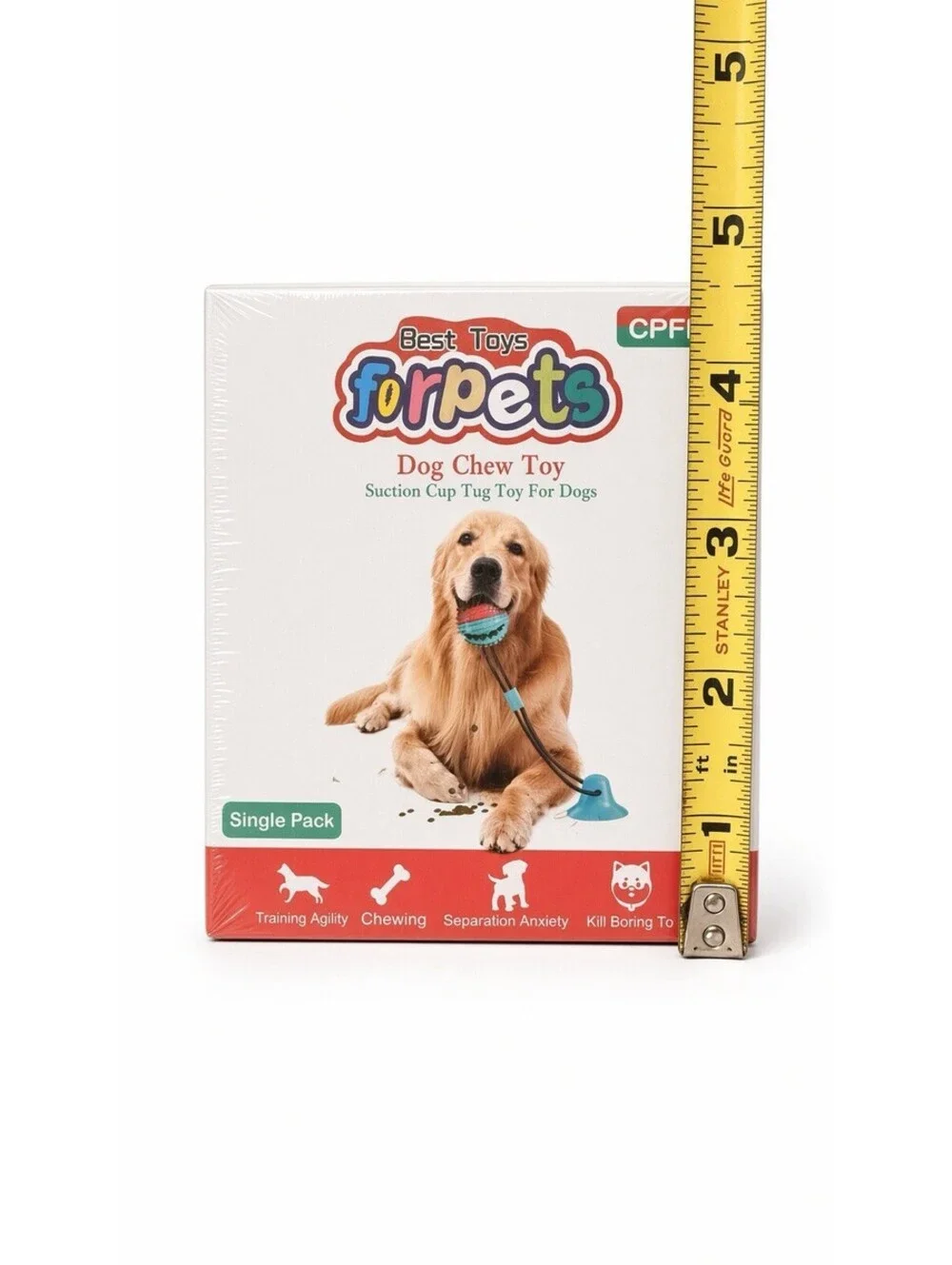 Forpets Dog Chew Toy Suction Cup Tug Food Dispensing Ball Teeth Clean